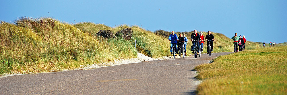 Radfahrer am Deich